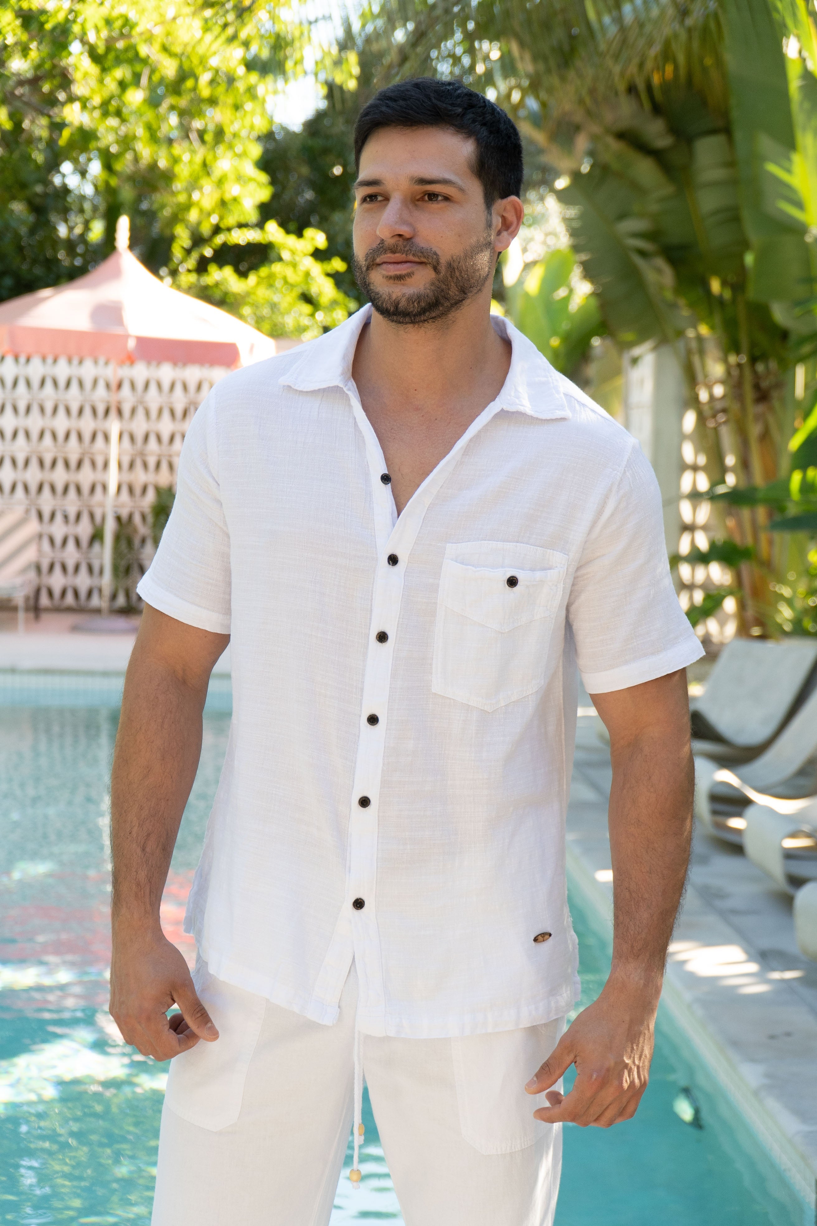 Lino Button Down Shirt – Blanco By Nature